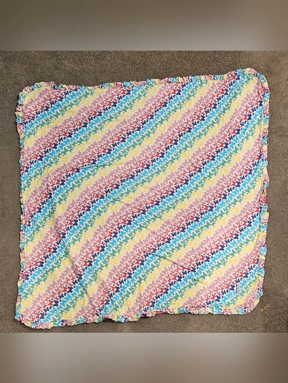 Posh Peanut Rainbow Butterfly Hooded Towel